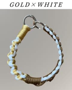 【ハンドメイド】パラコード スマホストラップ ゴールド×ブラウンのサムネイル