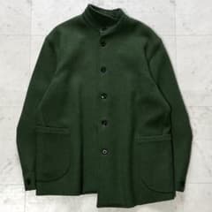 極美品 OUTIL 縮絨ウールコート アシンメトリー グリーン フランス製 極美品 OUTIL 縮絨ウールコート アシンメトリー グリーン フランス製