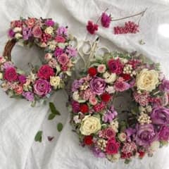 つきちゃん様　ドライフラワーリース♡のサムネイル