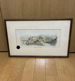 織田義郎 限定100部 「Castleona Valley」 銅版画 額装のサムネイル