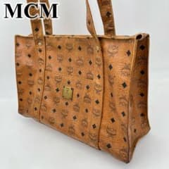 MCM トートバッグ 肩掛け ヴィセトス ゴールド金具 総柄 レザー A4可能