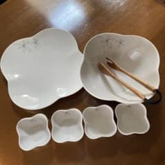 食器　セット　プレート　ボウル　小鉢　木製トング　7点セットのサムネイル