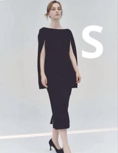 laubeblanc Narrow line Cape Dress Sサイズ　黒のサムネイル
