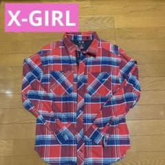 美品！X-girl チェック柄 長袖シャツのサムネイル