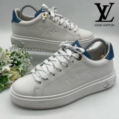 ルイヴィトン　タイムアウト　スニーカー　限定　希少モデル　ブルー　36 LOUIS VUITTON】ルイ・ヴィトン タイムアウト モノグラムデニム