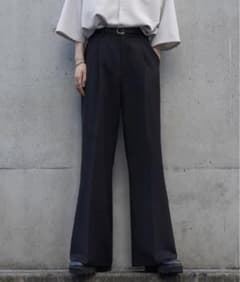 【cussil/クシル】TRストレッチルーズシルエットハイウエストフレアパンツのサムネイル
