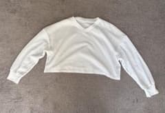 Dazy ホワイト Vネック クロップド丈 Tシャツ Sのサムネイル
