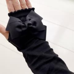 アームカバー ハンドメイド ブラックリボンのサムネイル
