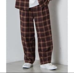 WEGO TRチェックセミワイドスラックスのサムネイル