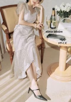eimy istoire ドット柄 半袖 ロングワンピース Sのサムネイル