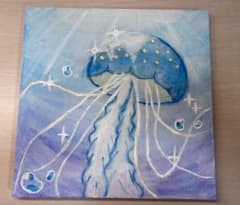 クラゲの絵画 アクリルガッシュのサムネイル