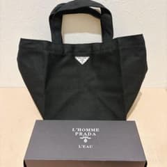 ラスト1点 新品 未使用 PRADA ノベルティ トートバッグ プラダ 黒 ロゴ