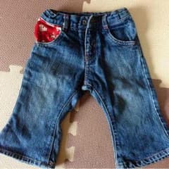 キッズ  デニム  和柄入りのサムネイル