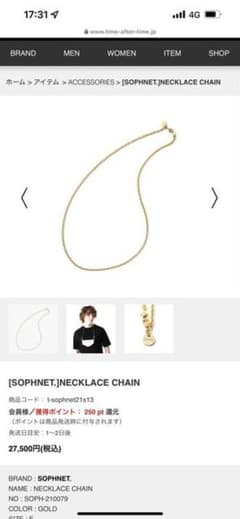 [SOPHNET.]NECKLACE CHAIN 値下げ可能のサムネイル
