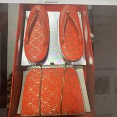 【お値下げ】七五三*七歳*草履バックセット　【おまけ:足袋19-20cm】のサムネイル