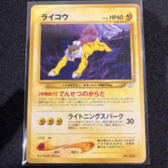 ポケモンカード　ライコウ　旧裏　めざめる伝説　でんせつのからだ　プレミアム 旧裏】ライコウ プレミアムファイル - メルカリ