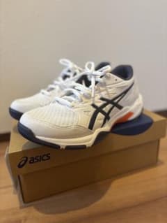 ASICS バレーボールシューズ ホワイト/ネイビー/オレンジ 24.5のサムネイル
