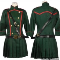 値下げ 軍服 ミリタリーワンピース グリーンのサムネイル