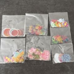 フレークシール 7セットまとめ売り 透明感 花 星のサムネイル