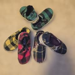 VANS キッズ スリッポン チェック柄 3足セット 15㎝