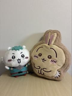 n*a님 치이카와 히로아카 콜라보 봉제인형 & 토끼 쿠션 2점 세트