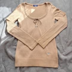 BURBERRYバーバリー ロンドン ブルーレーベル ニット 38 ベージュ M