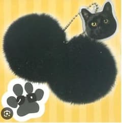 にゃんたますこっと2 【クロ】　ねこキーホルダー　ガチャガチャ　新品未開封のサムネイル
