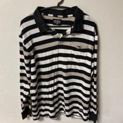 stussy 長袖　ボーダーポロシャツ　Lのサムネイル