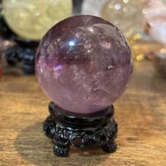 天使の指紋入りアメジスト＊4.8cmブラジル産スフィア＊パワーストーン
