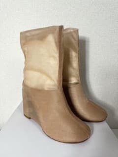 MM6 マルジェラ メッシュブーティ ブーツ 38 未使用近い 24 sacai MM6 マルジェラ メッシュブーティ ブーツ 38 未使用近い 24 sacai
