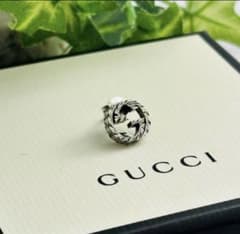 GUCCI グッチ ピアス 片耳 インターロッキング GG ロゴ アラベスク
