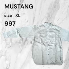 MUSTANG 1940s Cut 긴 소매 셔츠 XL 사이즈 브라운 헌 옷