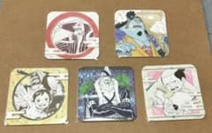 ワンピース アートコースター ジンベエ イヌアラシ モモの助 ドレーク お玉のサムネイル