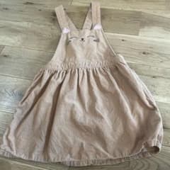 H&M コーデュロイ ジャンバースカート 猫刺繍 110-116cm