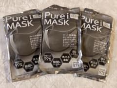 Purei MASK ピュアアイマスク グレー レギュラーサイズ 3枚入り×3個のサムネイル