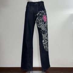 泥棒日記 和柄 家紋 紋様 桜 唐草 渦巻き デニム ジーンズ - メルカリ