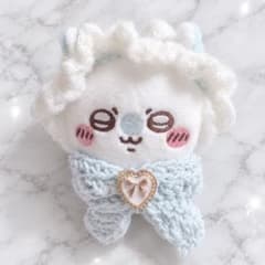 ちいかわ おすわりぬいぐるみ 帽子 ハンドメイド 編み物 リボン セット ぬい服のサムネイル