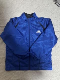 K*o様 90s adidas ナイロンジャケット ブルー バックロゴ y2kのサムネイル