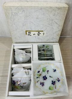 ✨新品未使用✨佐々木クリスタル 蓋付デザート五客揃 花の香り 5客