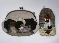 パッチワークバッグ ポーチ スーちゃん ハンドメイド サンボンネット