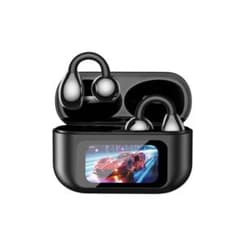【新品】タッチスクリーン搭載 イヤーカフ型イヤホン ブラックのサムネイル