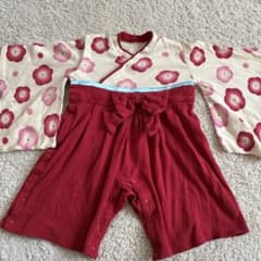 ベビー袴 女の子 ロンパース カバーオール 80cm