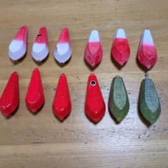 Homemade Painted Sinkers, Sizes 25 and 30, for Filefish Fishing, Boat Fishing, and Sea Fishing, 12 Pieces