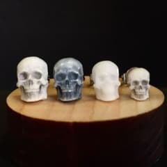 セラミック アクセサリー ドクロ スカル ピアス 4個セットのサムネイル