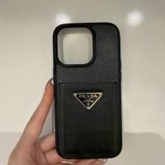 PRADA iPhone14Proケース サフィアーノレザー ブラックのサムネイル