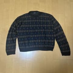 VAN HEUSEN チェック柄ニットセーター Lのサムネイル