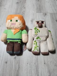 値下げMinecraft ぬいぐるみ アレックス アイアンゴーレム 2点セットのサムネイル