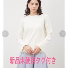 【新品未使用タグ付き】クルーネックスリットスリーブニットプルオーバーのサムネイル