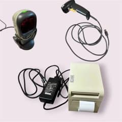 富士通サーマルプリンター Symbol バーコードリーダーセット 動作品 富士通サーマルプリンター Symbol バーコードリーダーセット 動作品