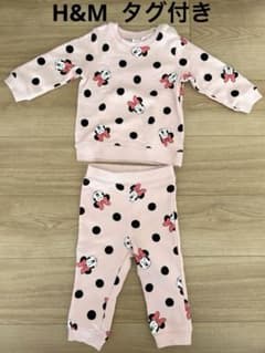 H&Mベビー 80cm ミニー裏起毛セットアップのサムネイル